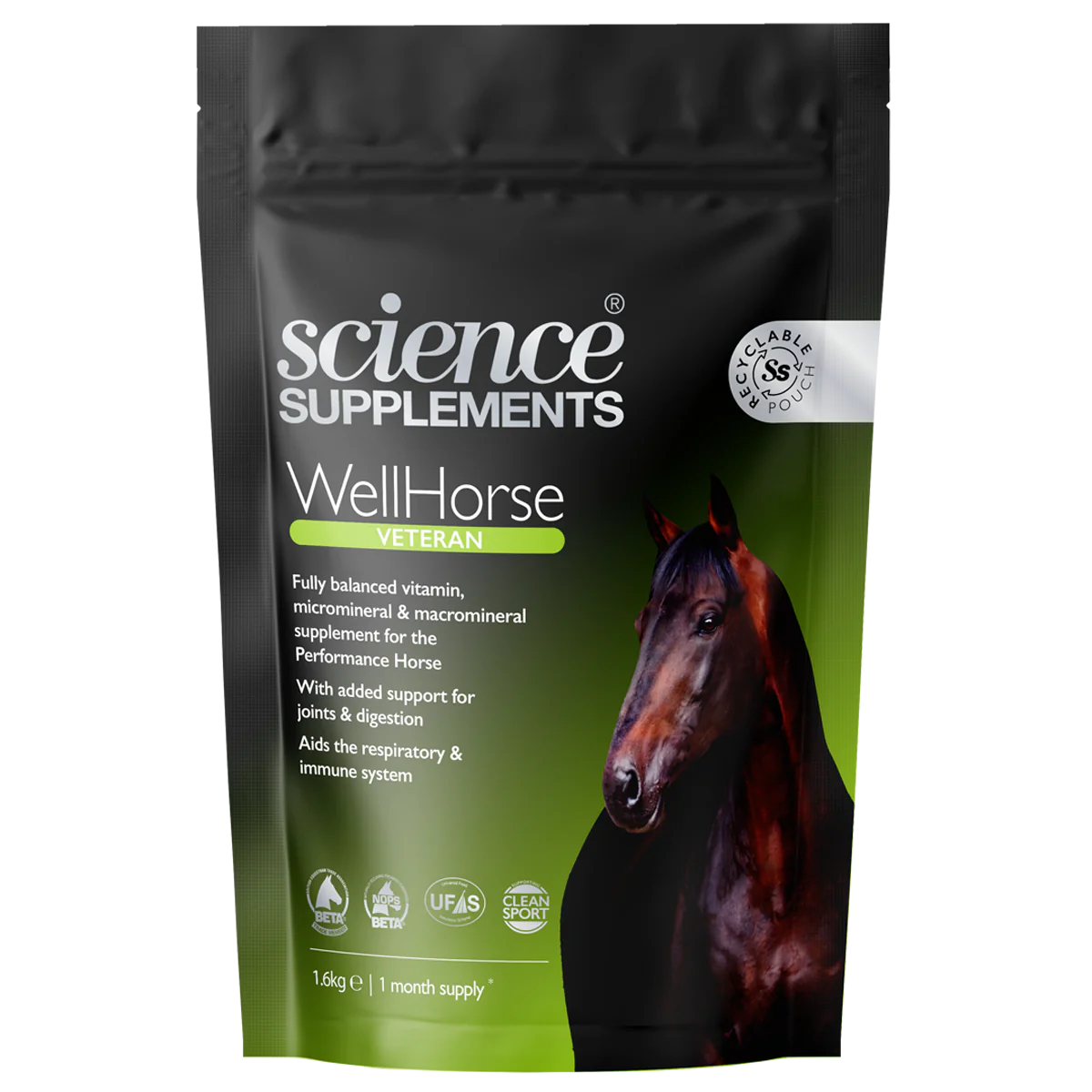Science Supplements WellHorse Veteran | Horse Feed Balancer 1.6 kg Refill