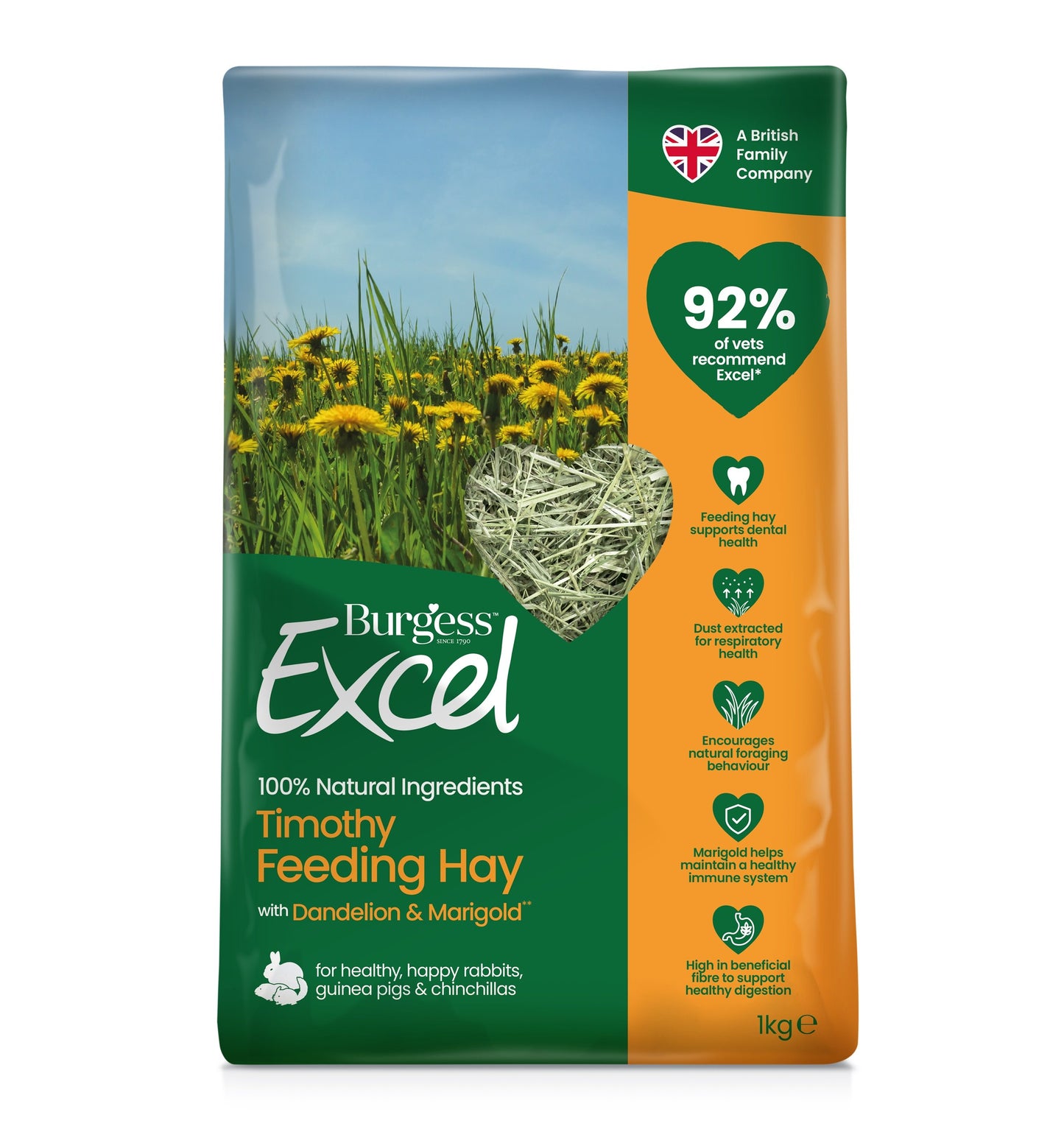Burgess Excel Herbage Dandelion & Marigold 1kg