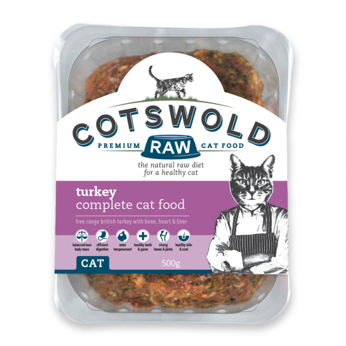 Cotswold Turkey Mince FOR CATS 500g