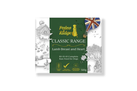 Paleo Ridge Classic Lamb Breast and Heart 500g