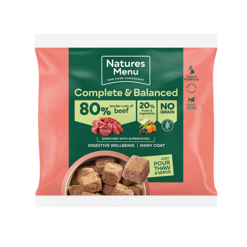 Natures Menu Complete & Balanced 80/20 80% Tender cuts of Beef 1kg