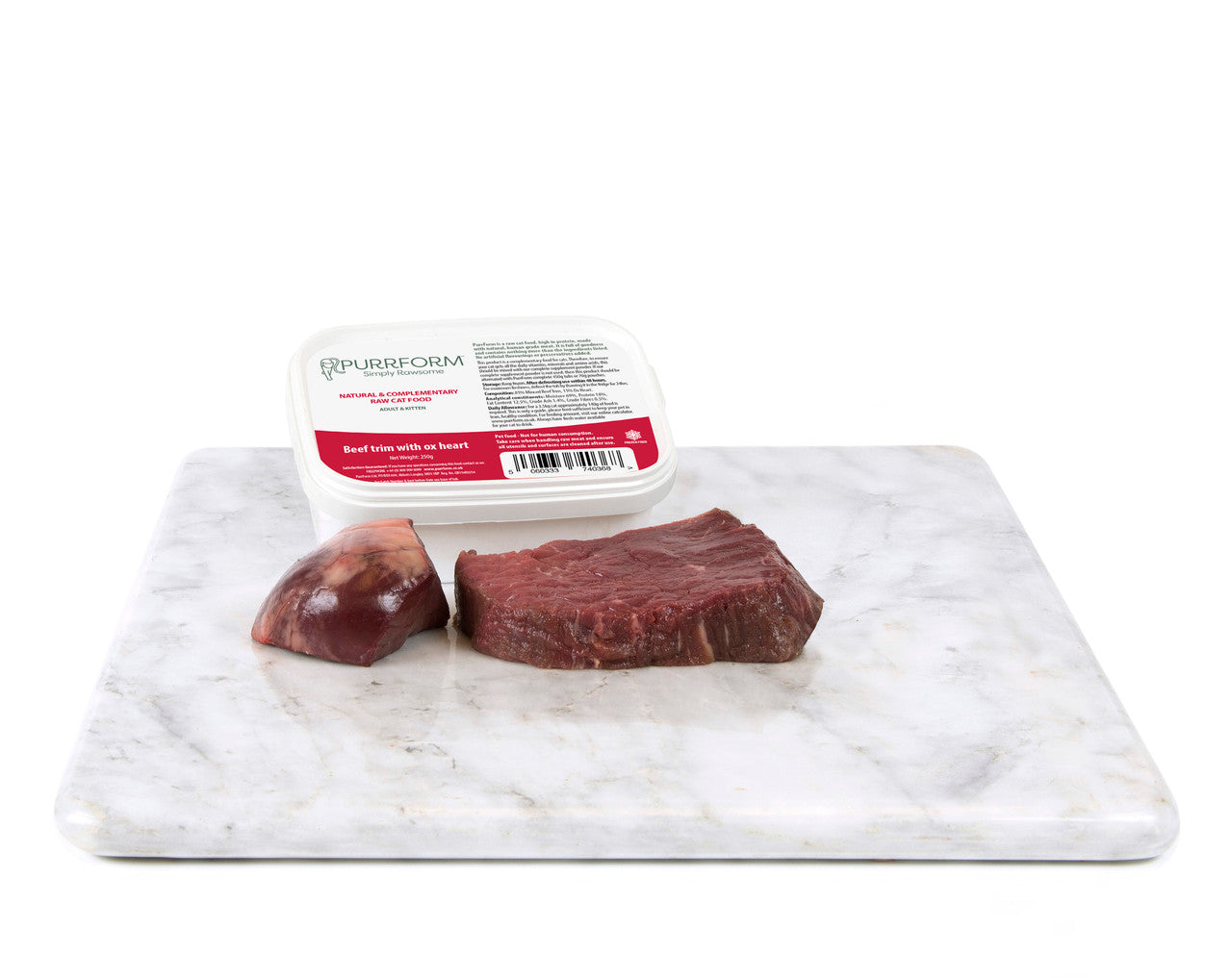 Purrform Boneless Beef Trim with Ox Heart 250g