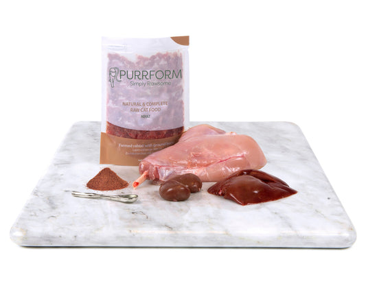 Purrform Farmed Rabbit with Ground Bone  6 x 70g pouches